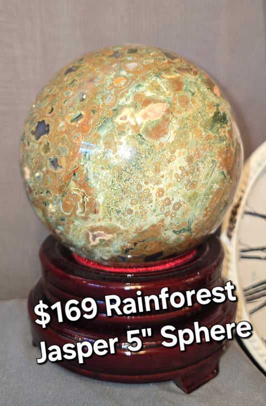 Rainforest Jasper Sphere