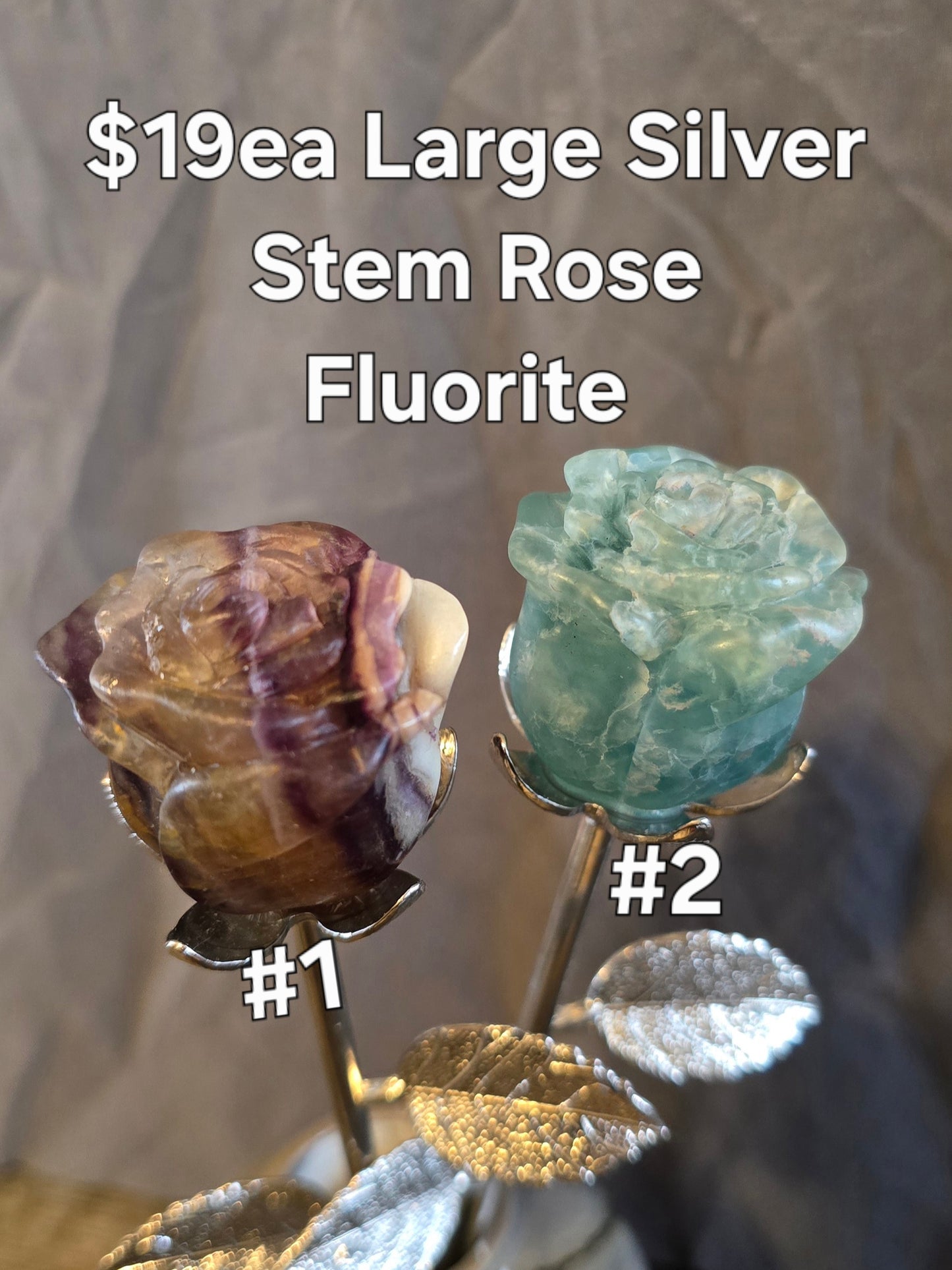 S0313 Large Silver Stem Rose