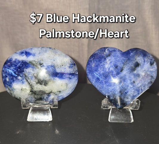 Blue Hackmanite Heart/Palm