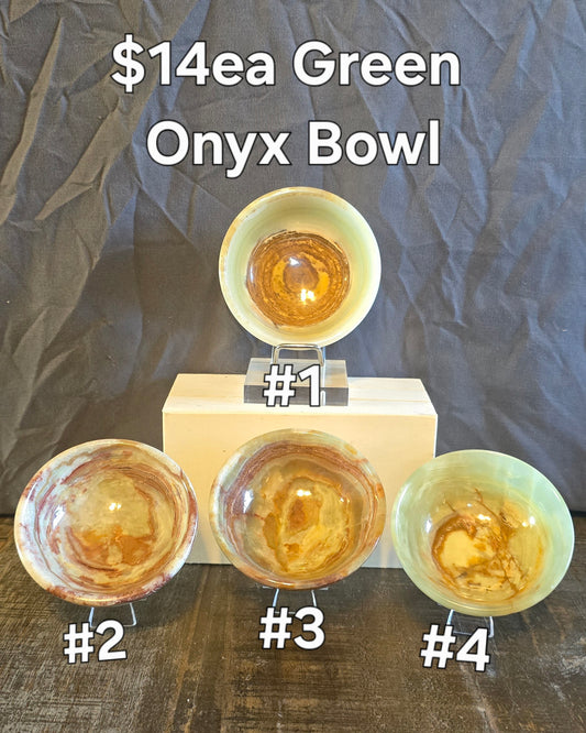 S0258 Green Onyx Bowl