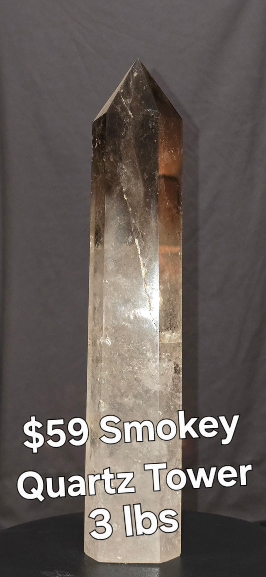 S0404 Smokey Quartz Tower