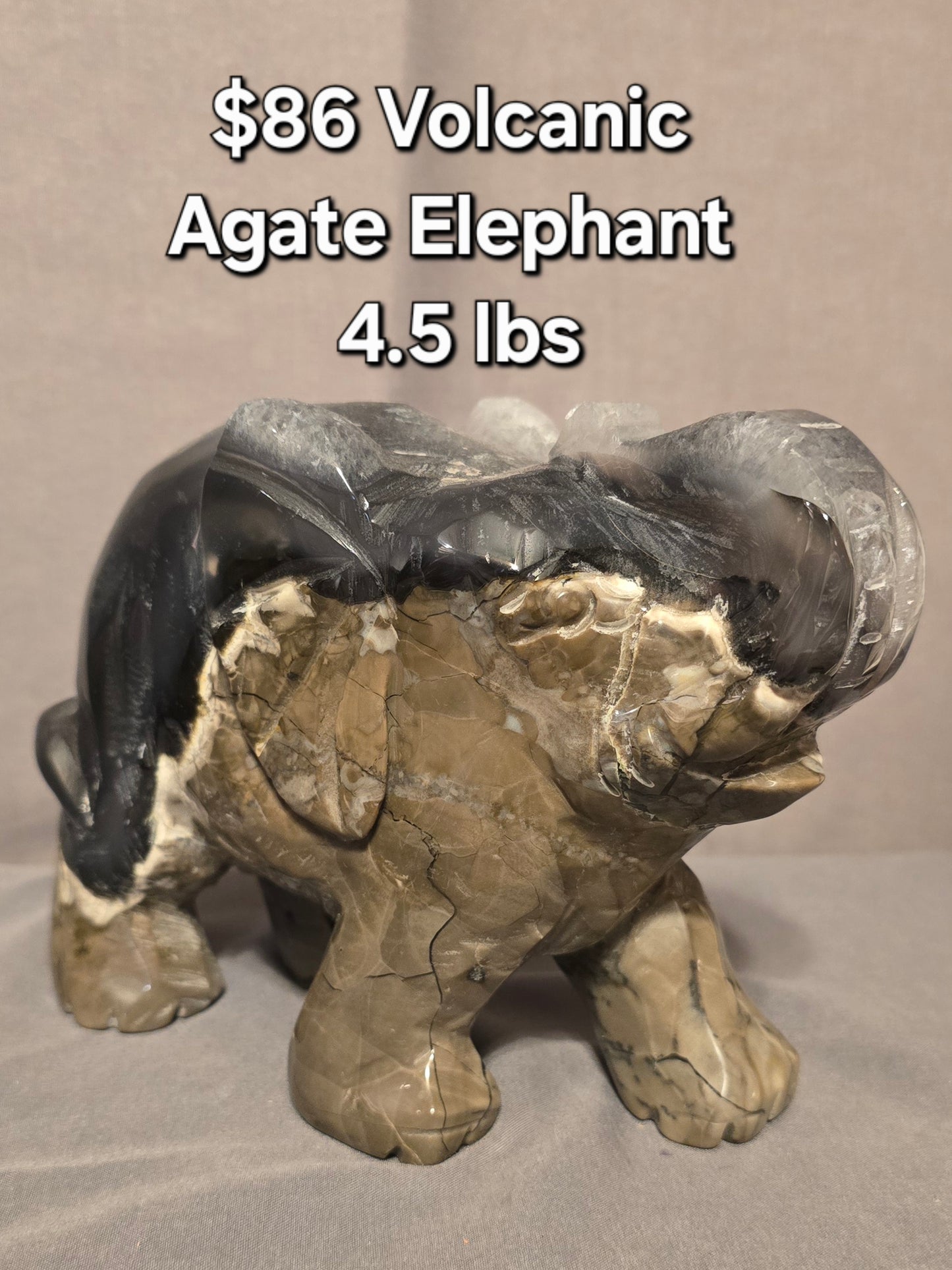 Volcanic Agate Elephant