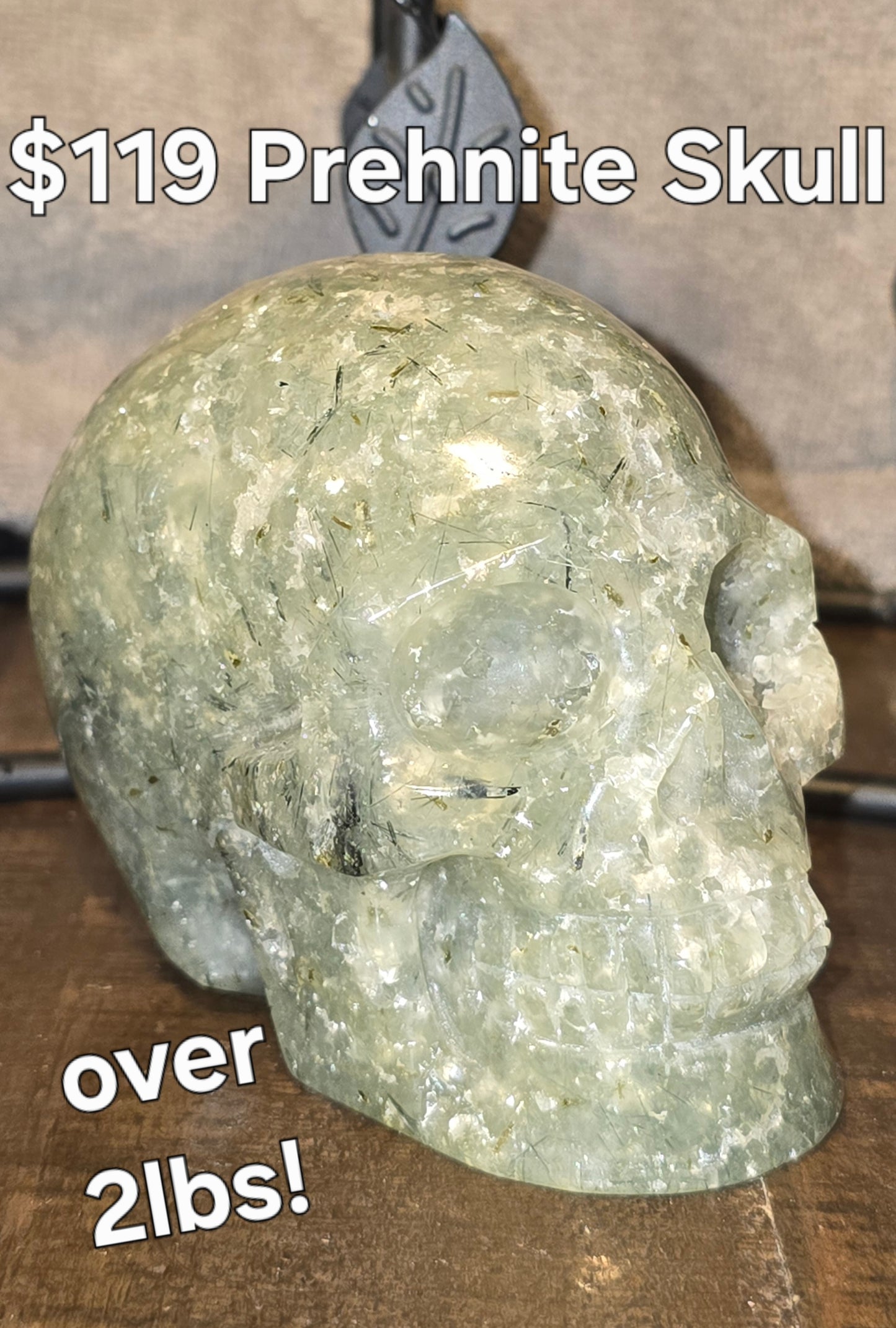 S0058 Prehnite Skull