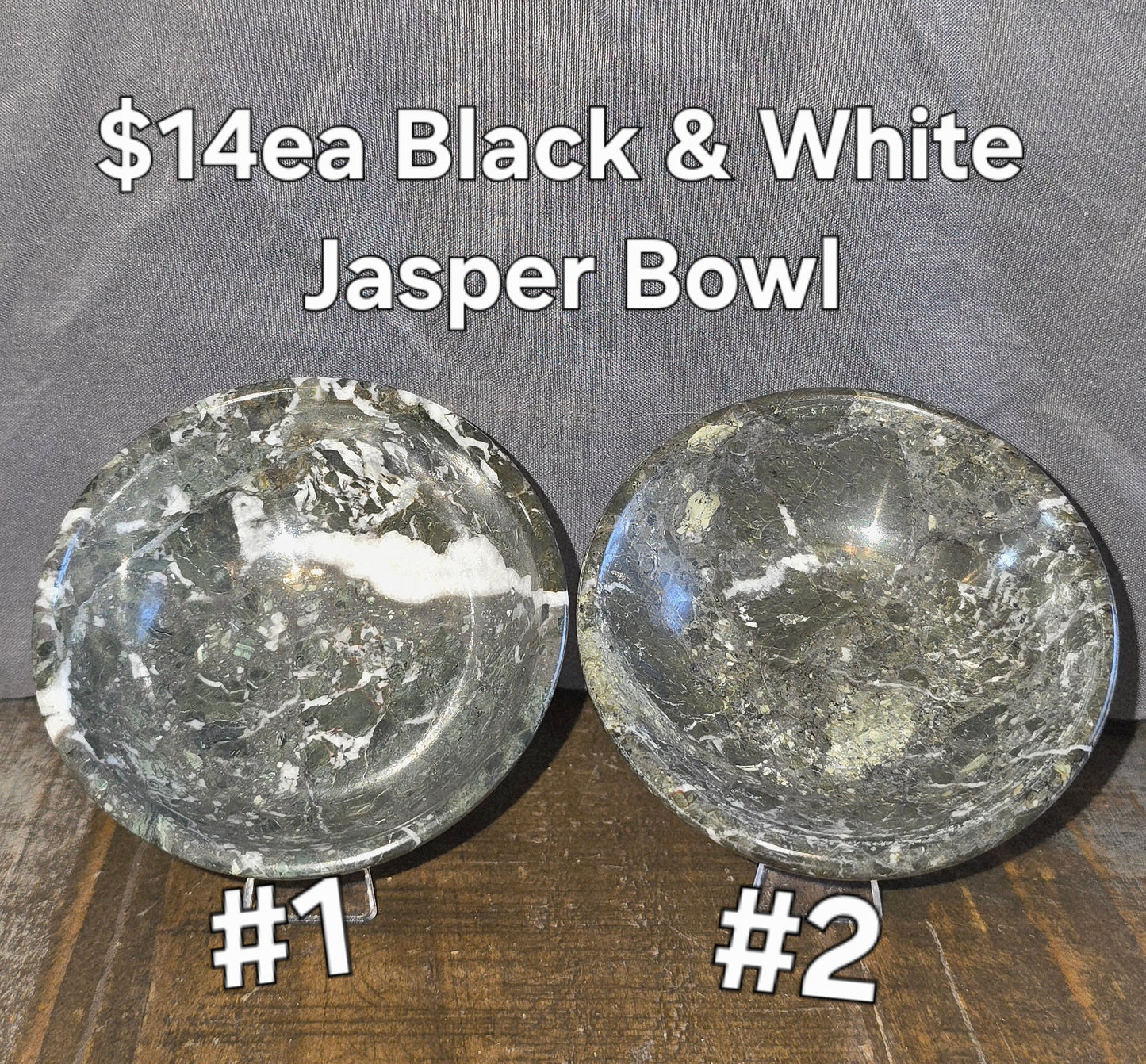 S0274 B & W Jasper Bowl