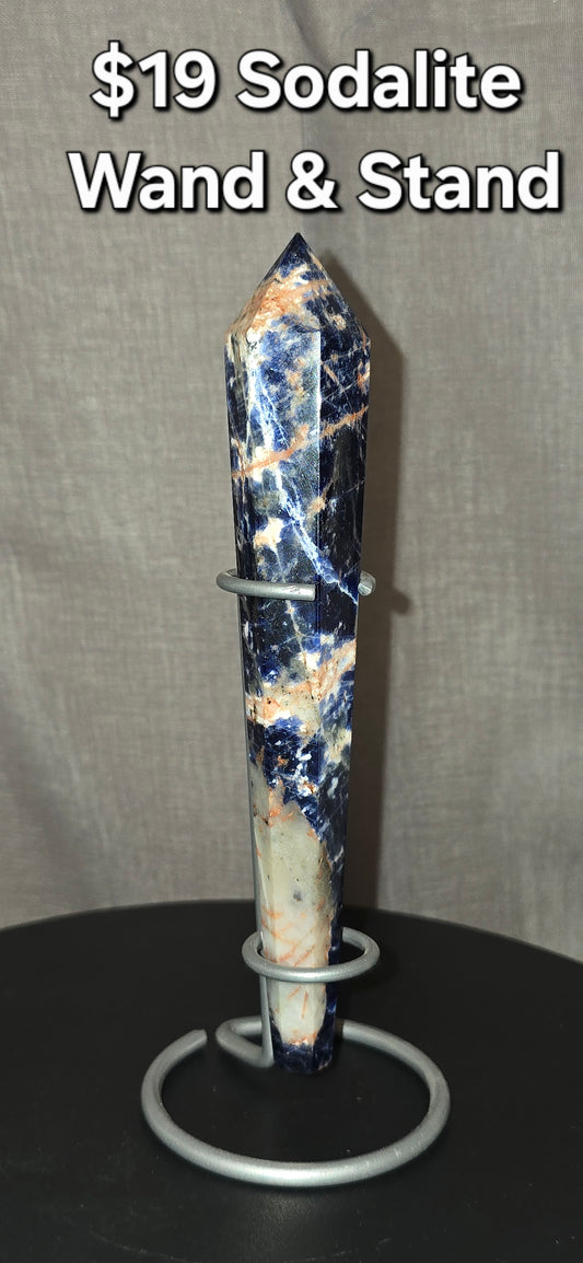 Sodalite Wand & Stand