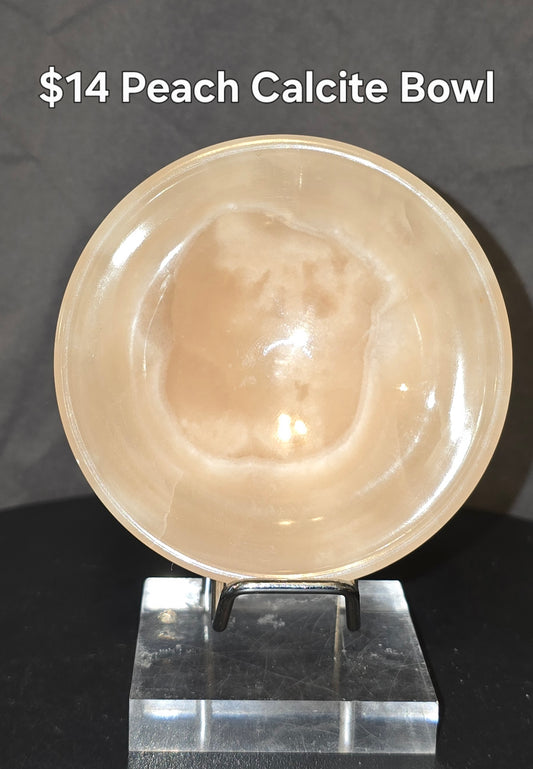 S0311 Peach Calcite Bowl