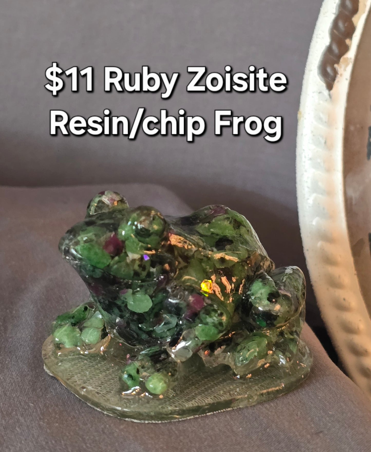 Ruby Zoisite Resin/chip Frog