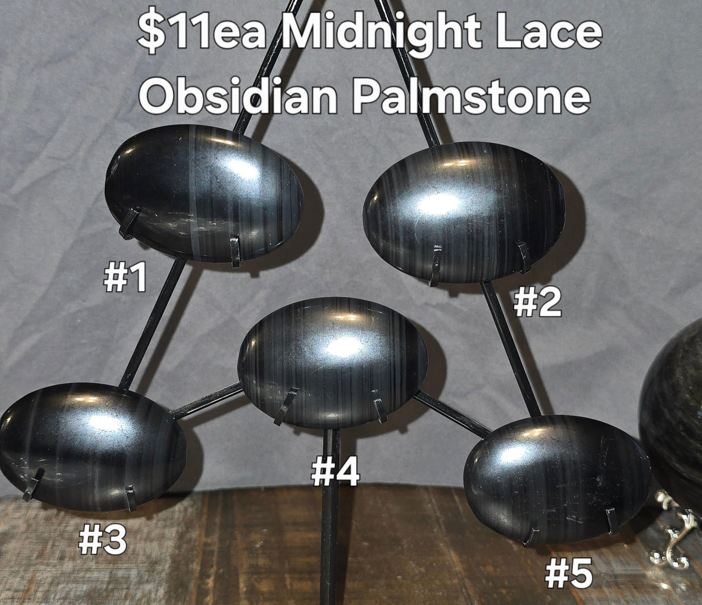 S0082 Lace Obsidian Palmstone