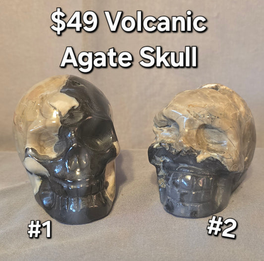 Volcanic Agate Skull