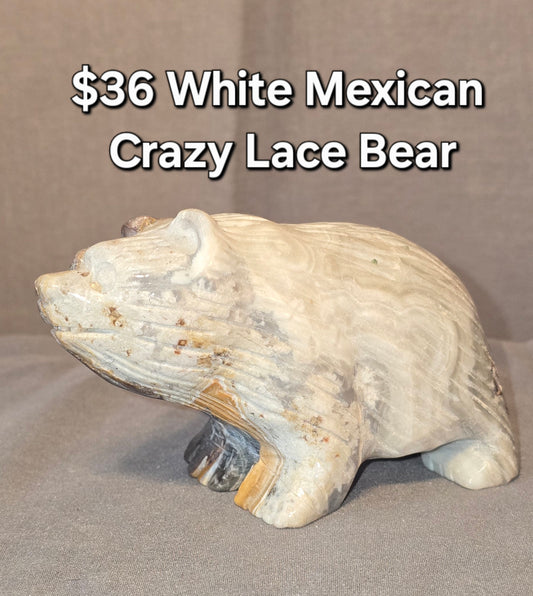 White Mexican Crazy Lace Bear