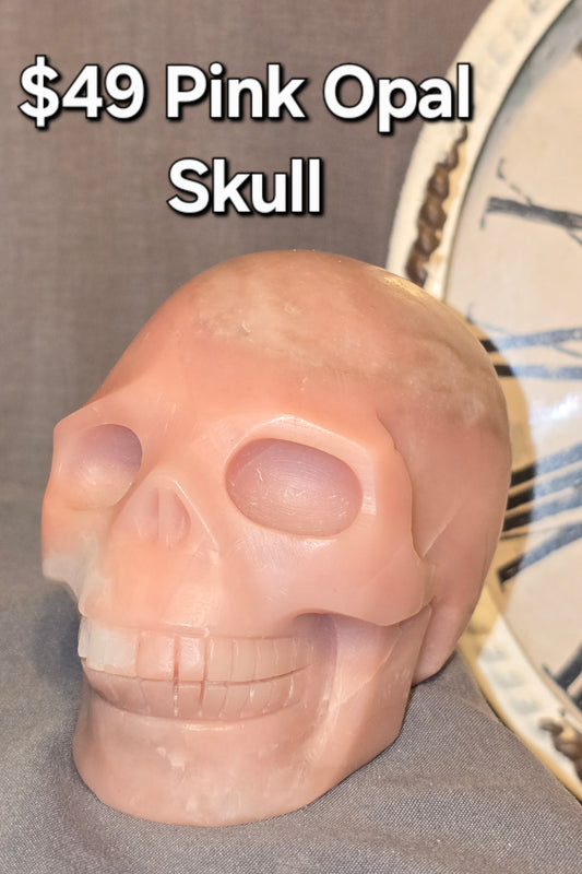 Pink Opal Skull