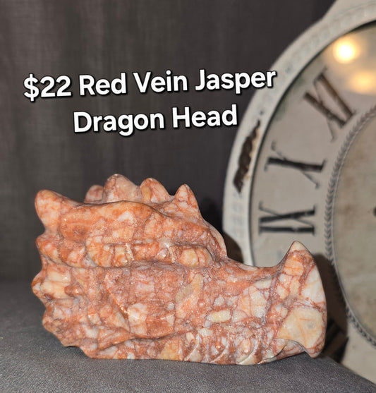 Red Vein Jasper Dragon Head