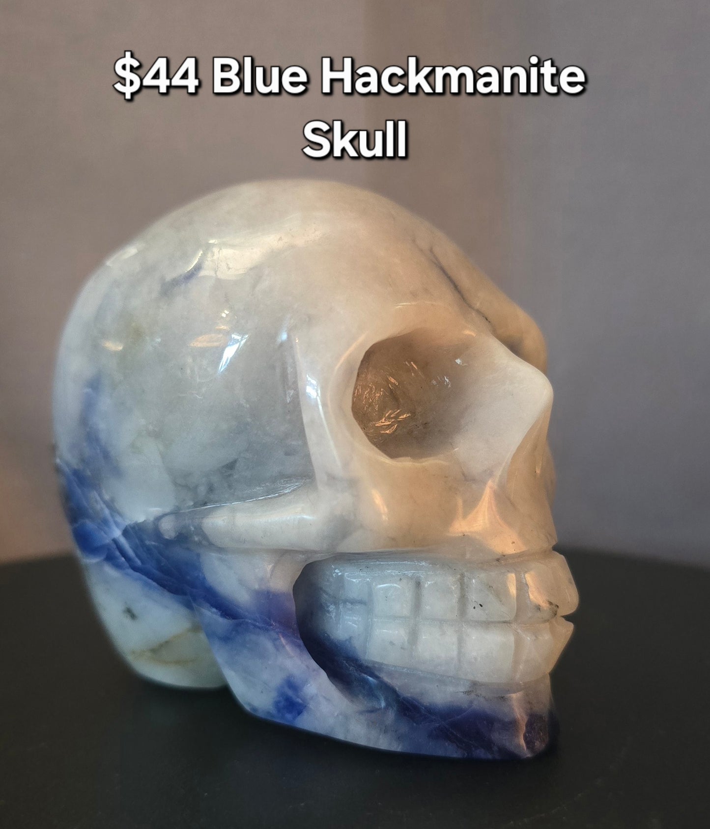 Blue Hackmanite Skull