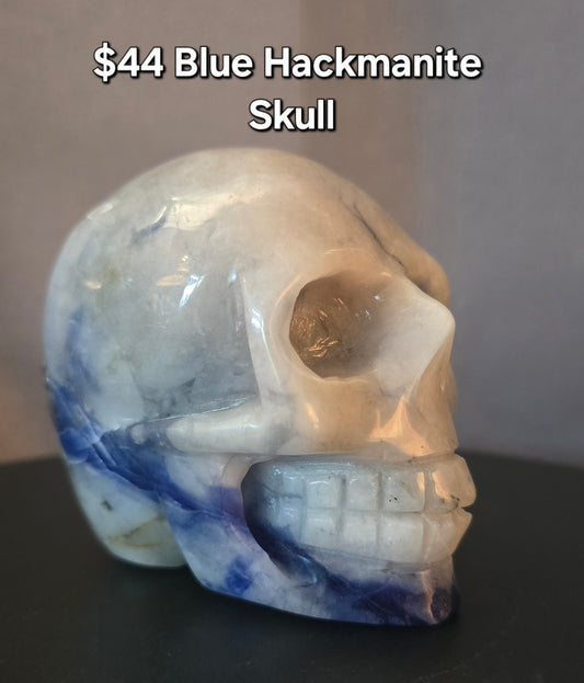 Blue Hackmanite Skull