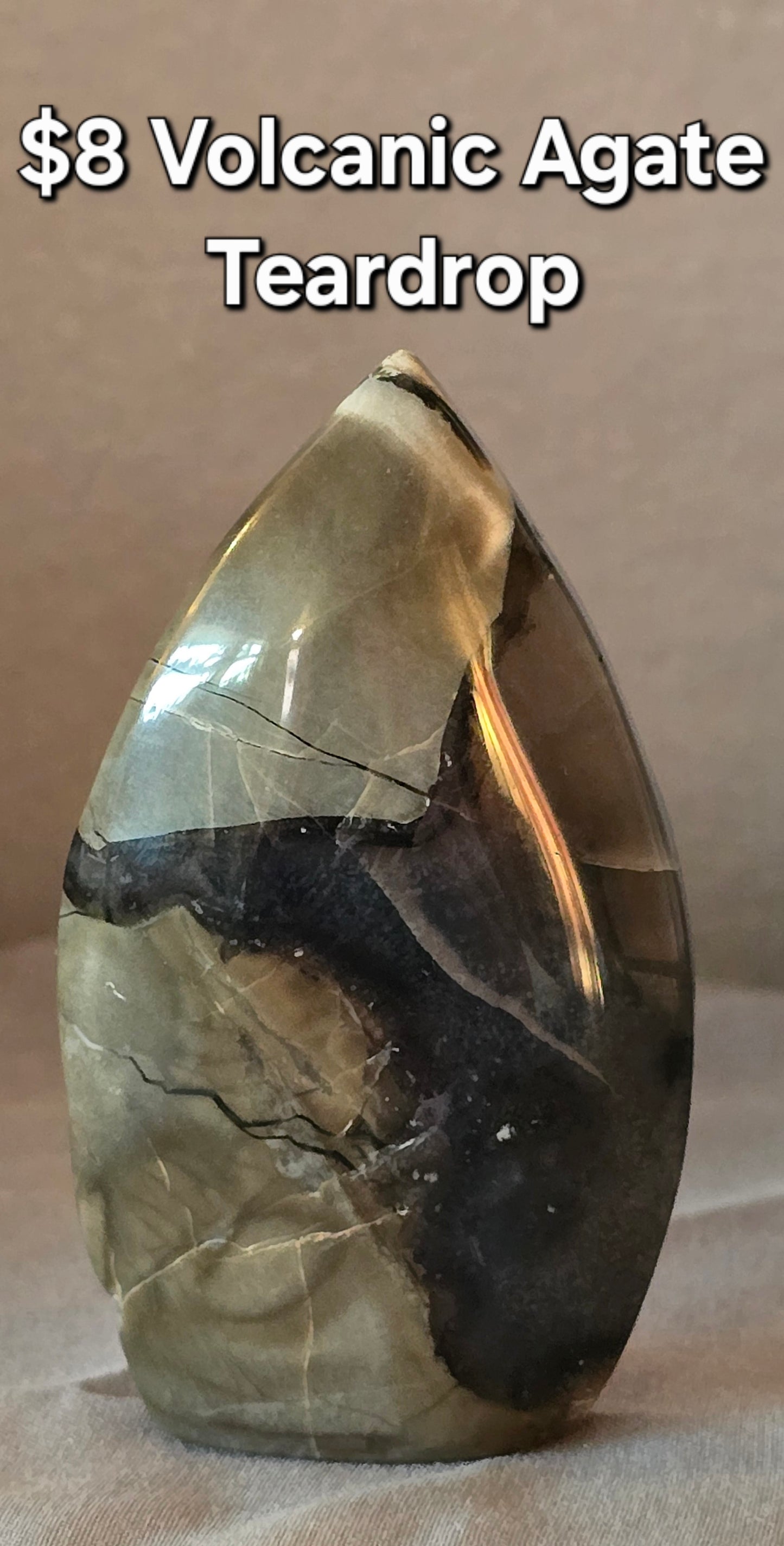 Volcanic Agate Teardrop