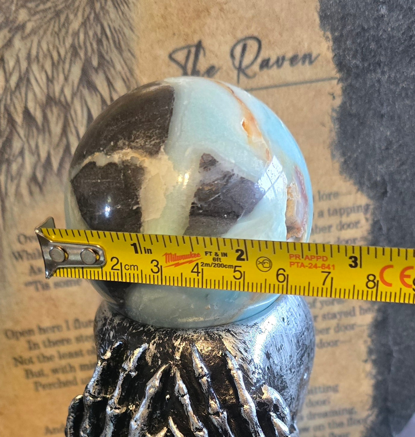 S0125 Caribbean Calcite Sphere #1