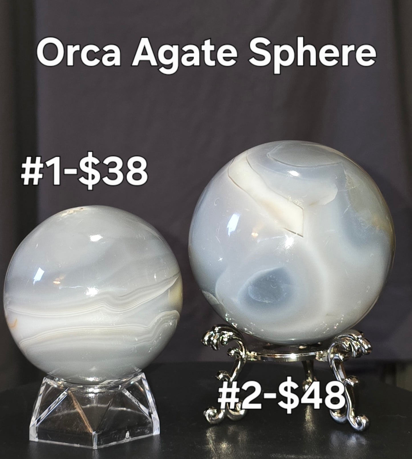 S0396 Orca Agate Sphere