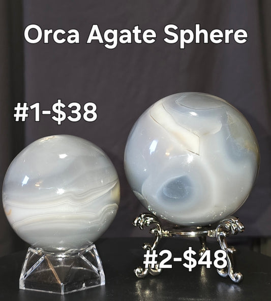 S0396 Orca Agate Sphere