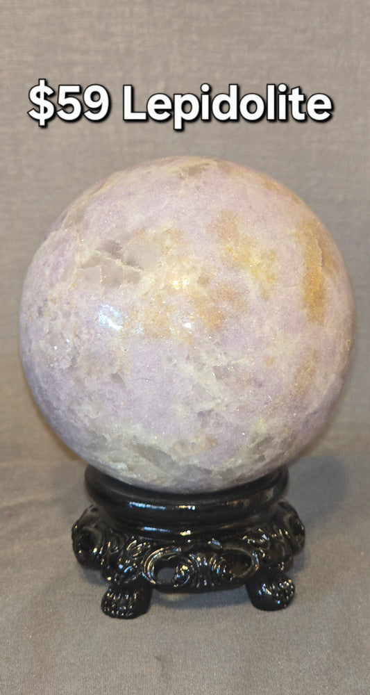 Lepidolite Sphere