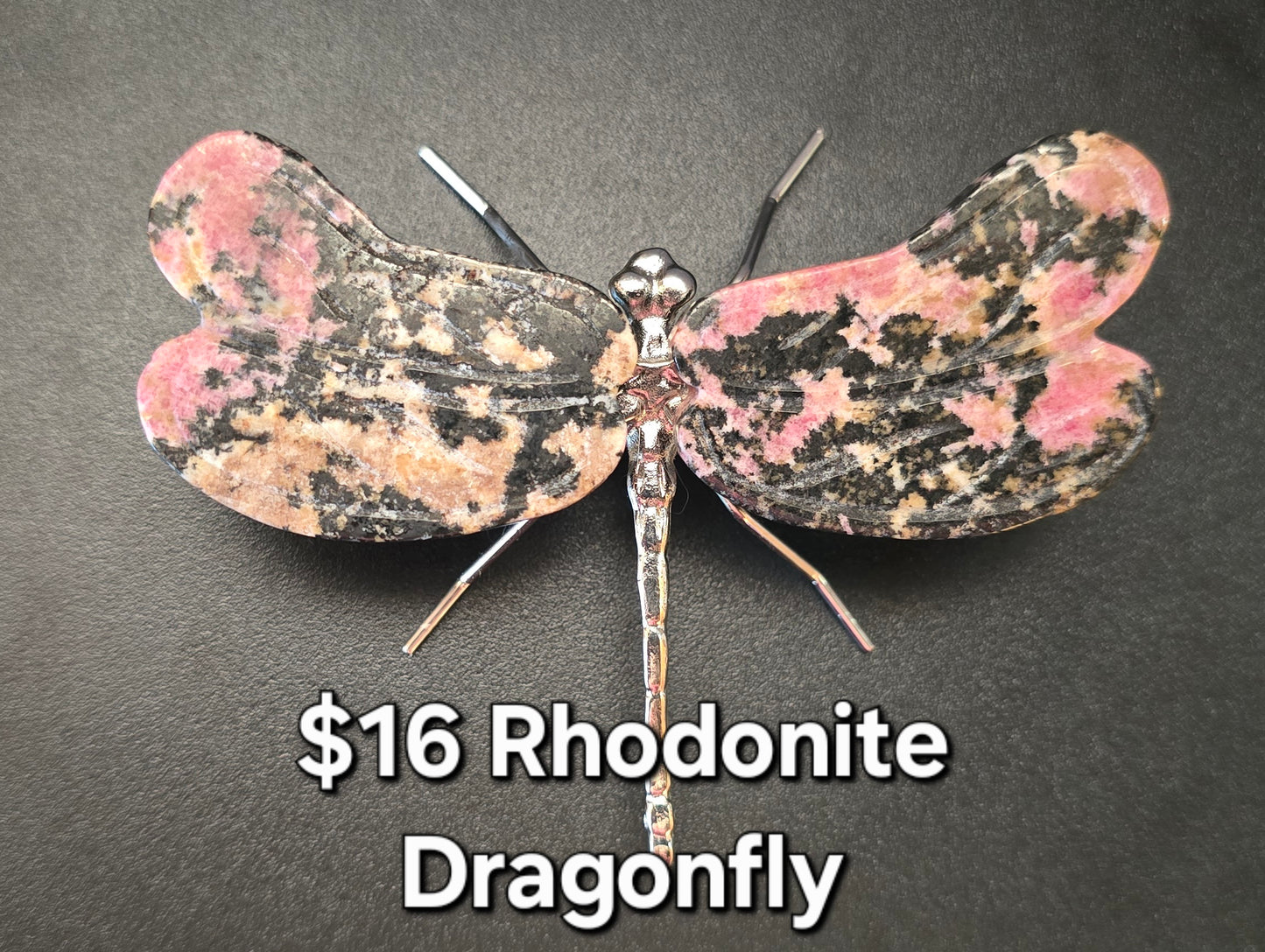 Rhodonite Dragonfly