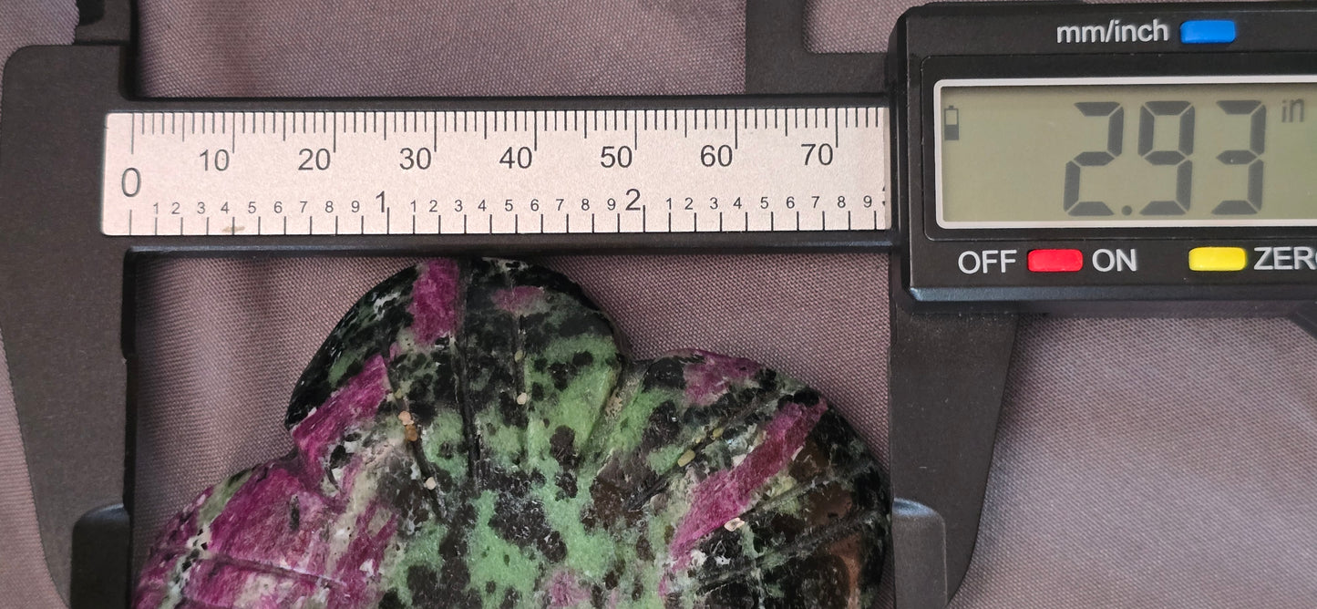 Ruby Zoisite Flower Sphere Stand