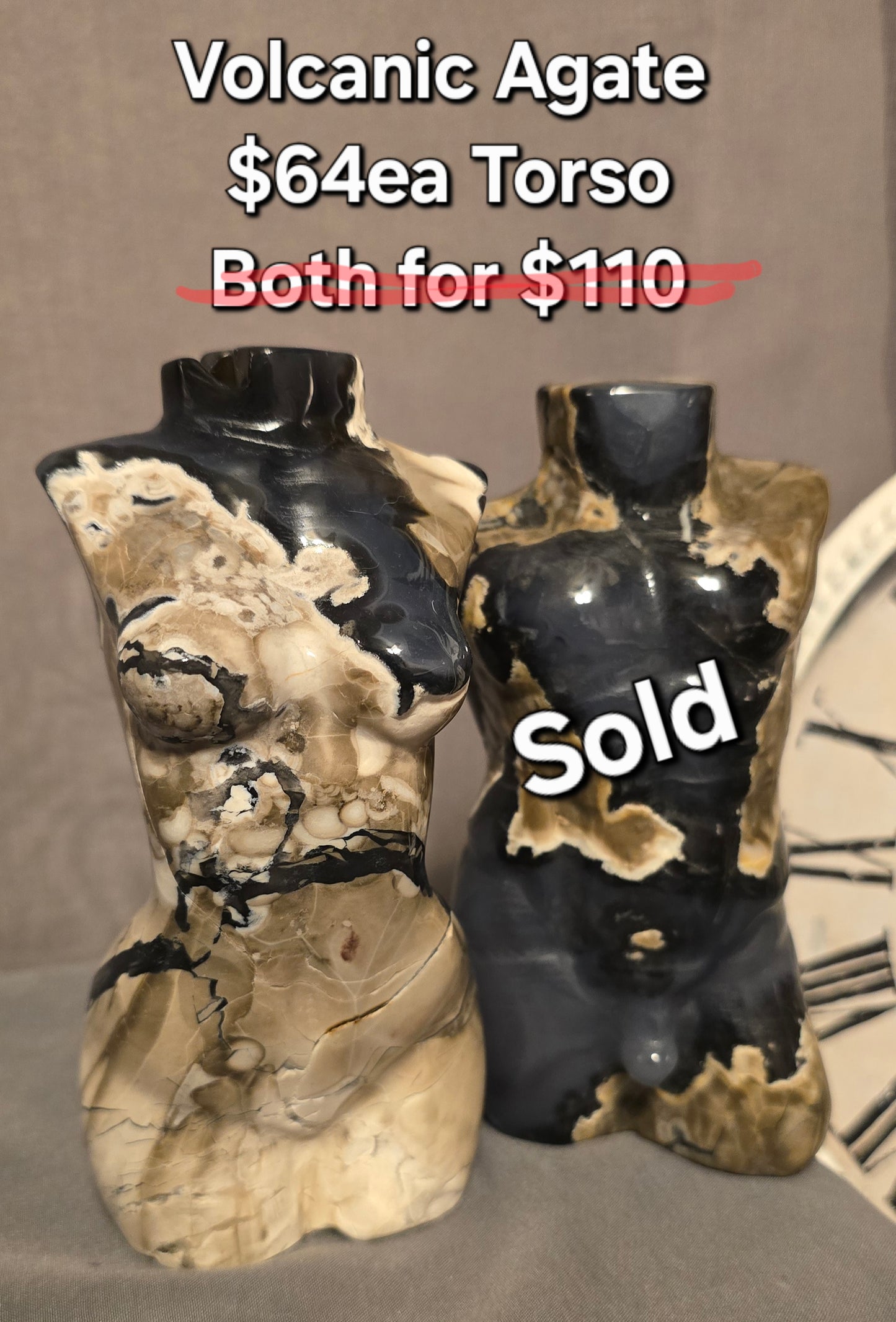 Volcanic Agate Torso