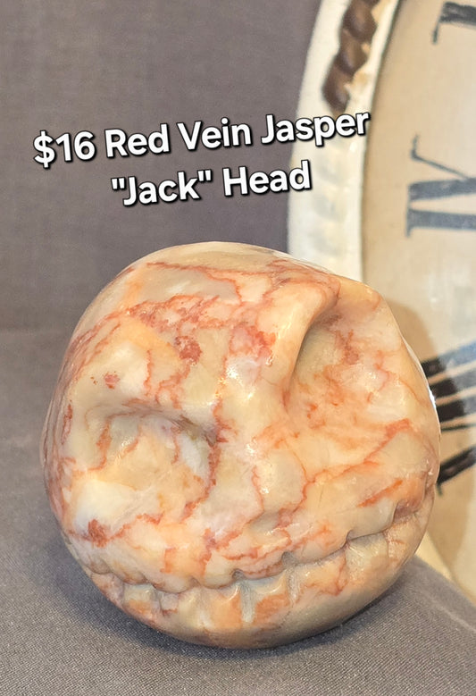 Red Vein Jasper Jack Head