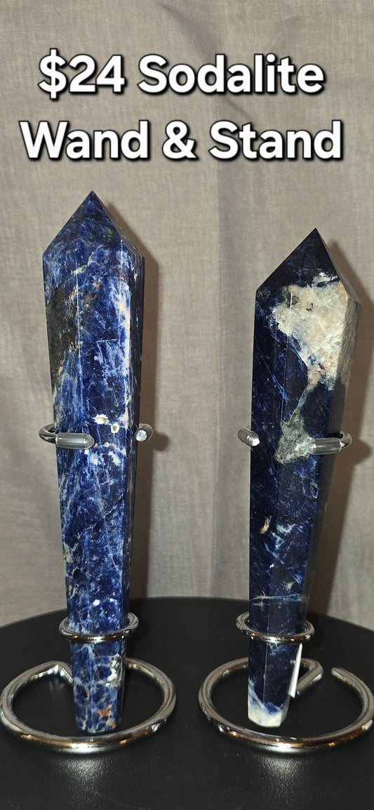 Sodalite Wand & Stand