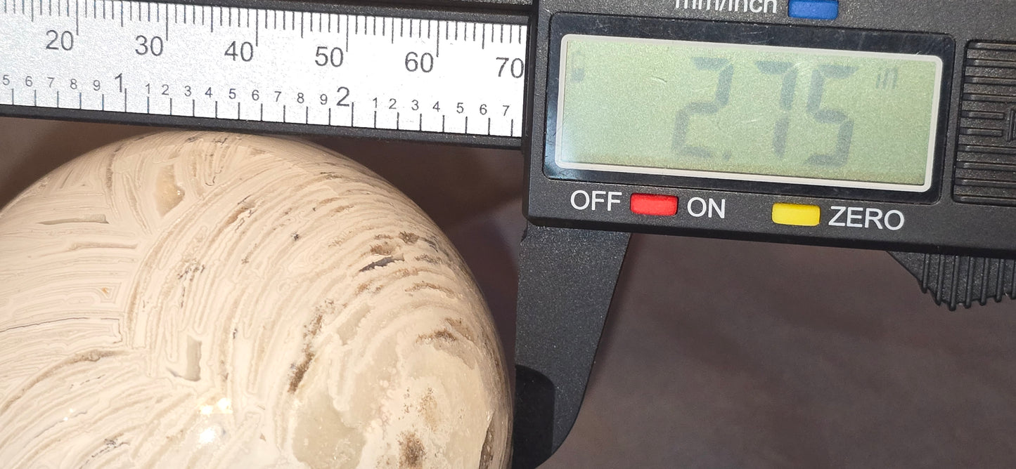 White Mexican Crazy Lace Sphere