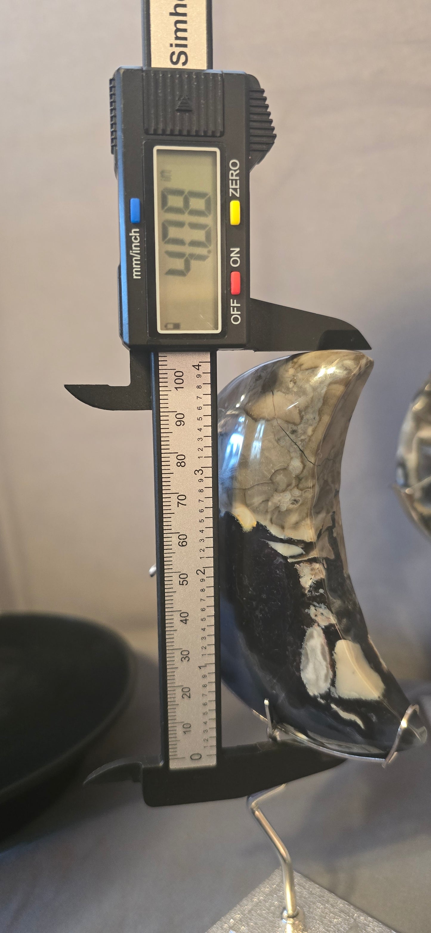 Volcanic Agate Moon & Stand