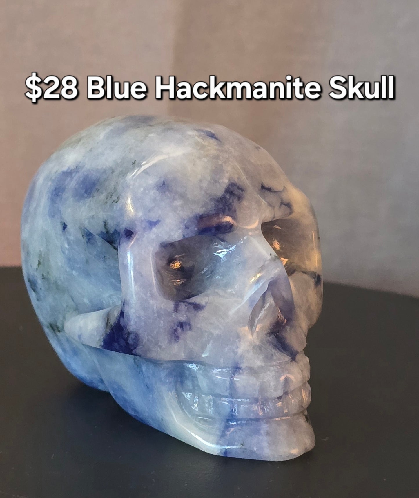 Blue Hackmanite Skull