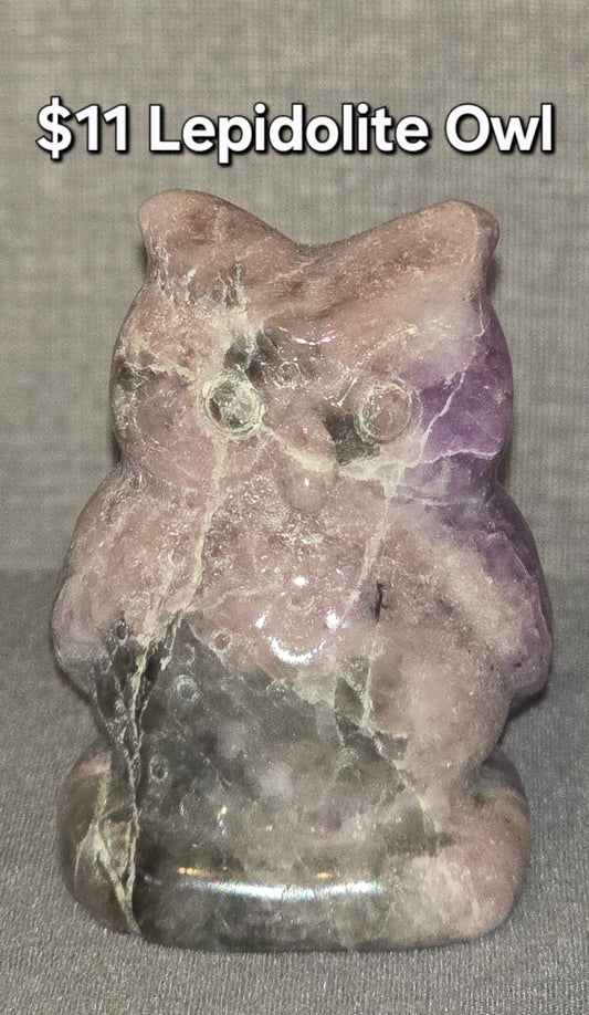 Lepidolite Owl