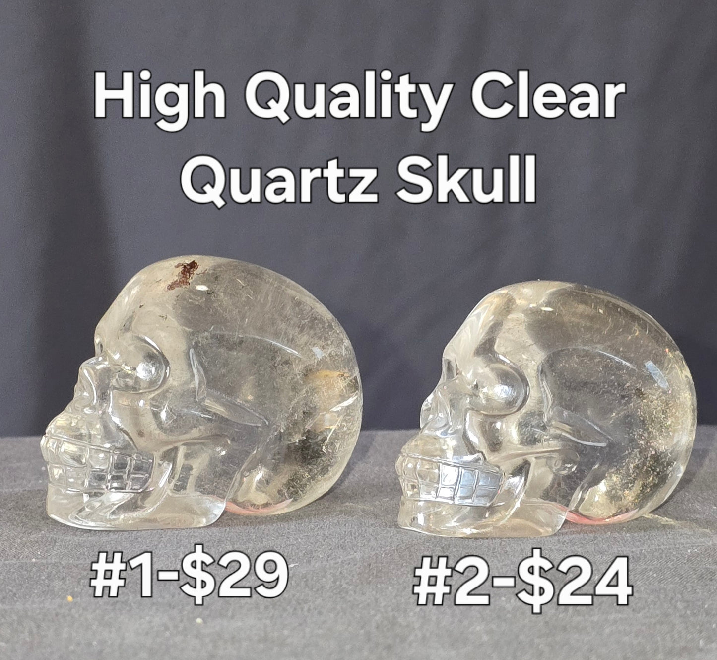 S0430 Clear Quartz Skull