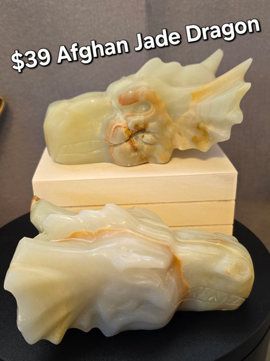 Afghan Jade Dragon Head