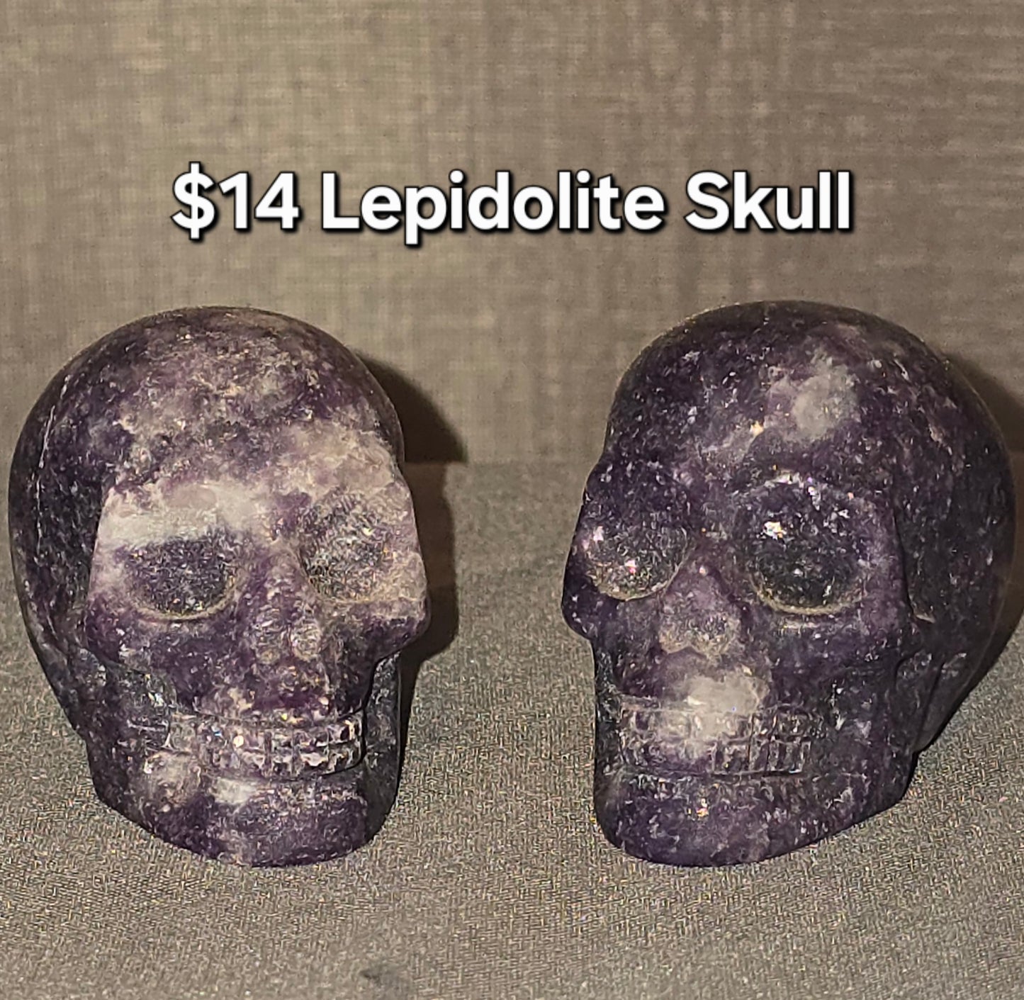 Lepidolite Skull