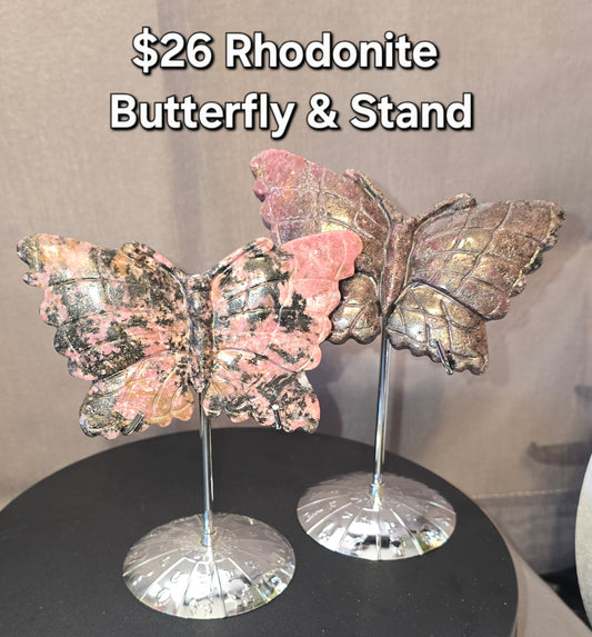 Rhodonite Butterfly