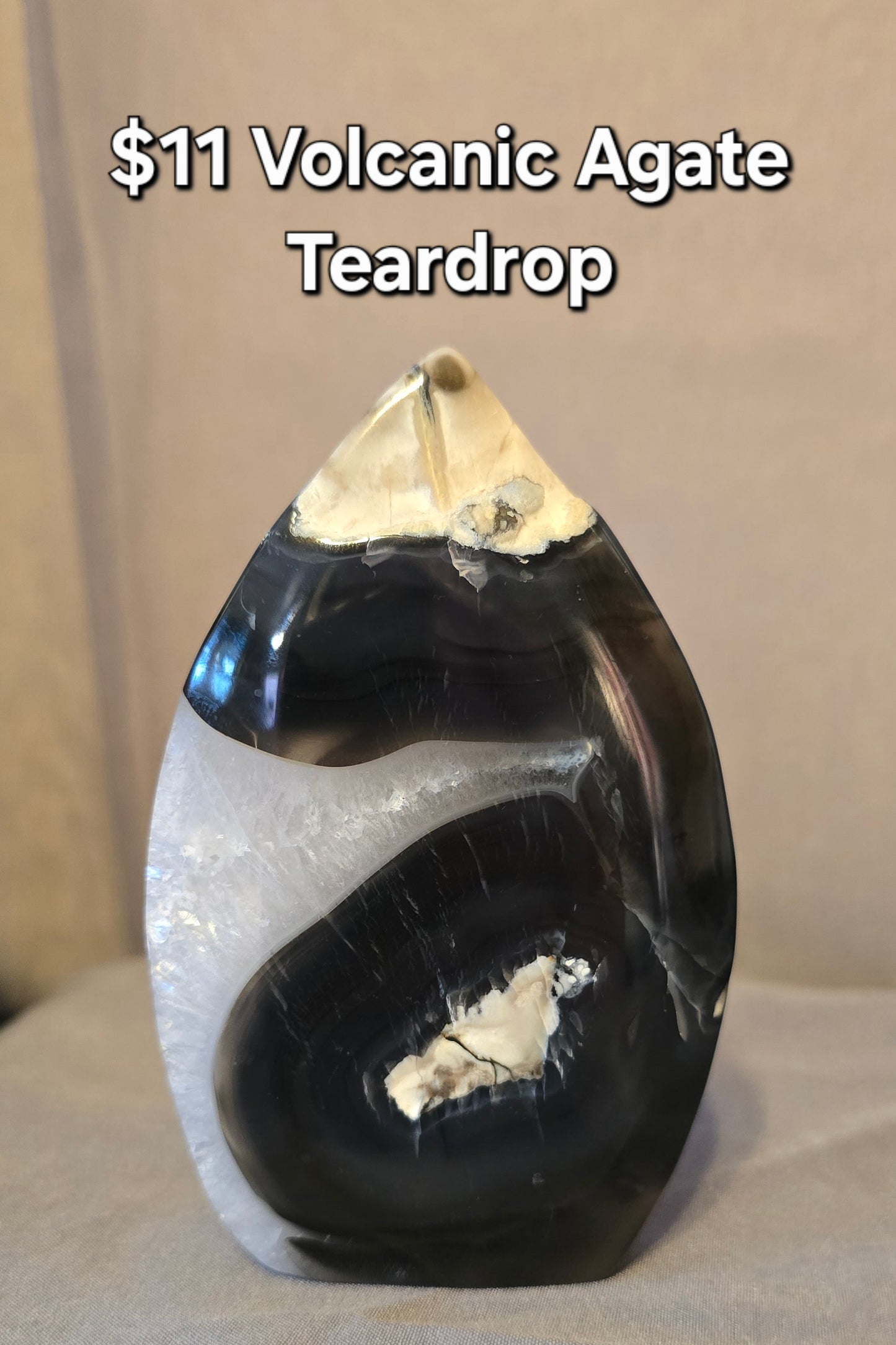 Volcanic Agate Teardrop
