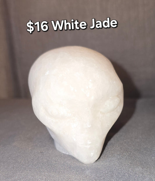 White Jade Alien Head