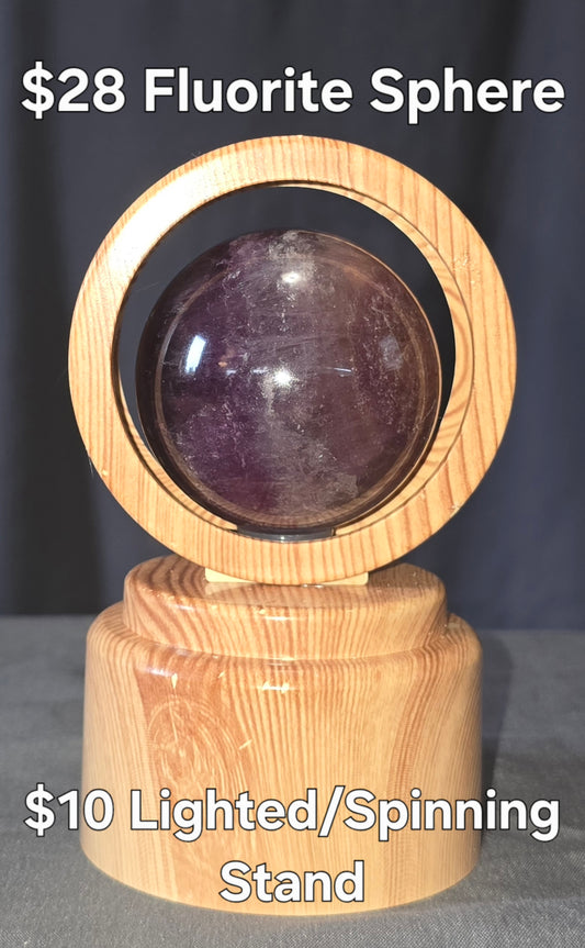 S0409 Purple Fluorite Sphere