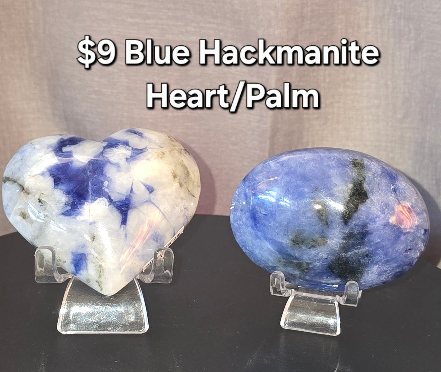 Blue Hackmanite Heart/Palm