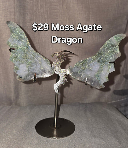 Moss Agate Dragon