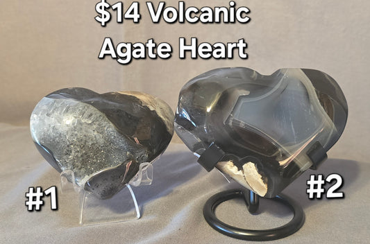 Volcanic Agate Heart