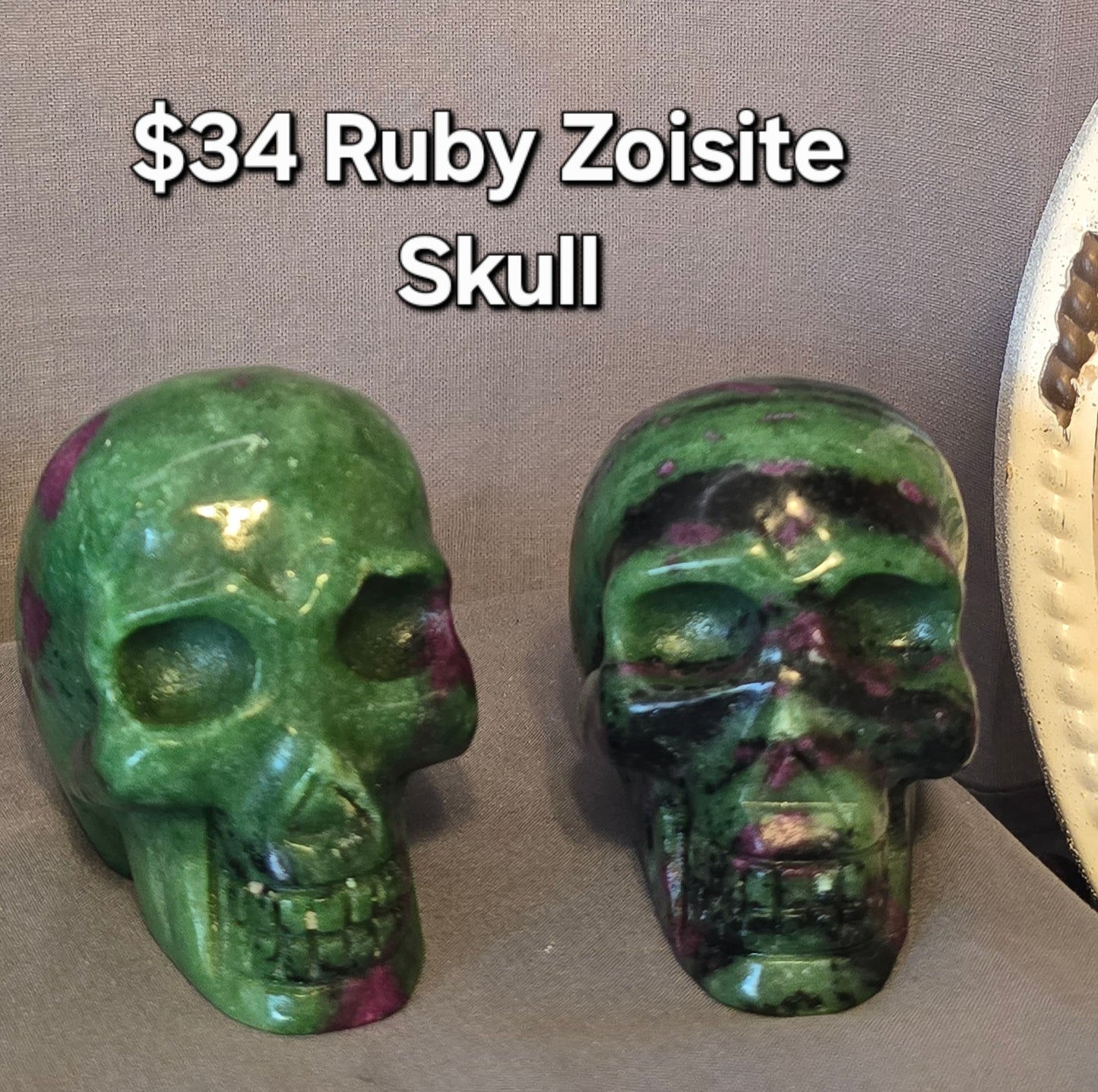 Ruby Zoisite Skull