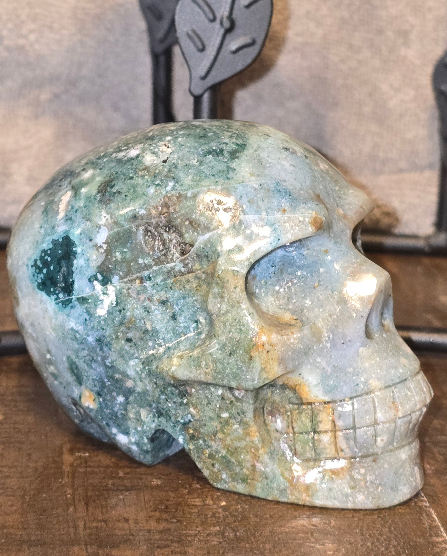 S0056 Ocean Jasper Skull