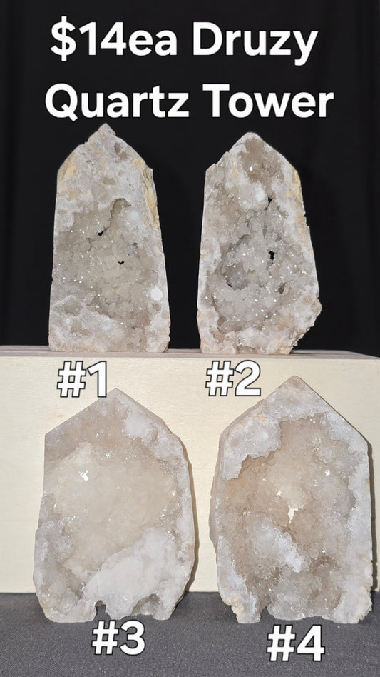 S0435 Druzy Quartz Tower
