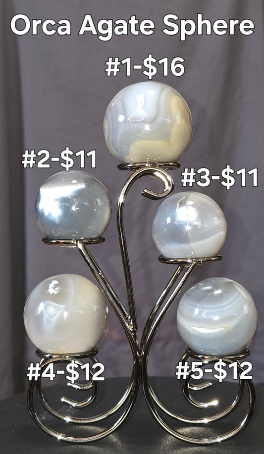 S0392 Orca Agate Sphere