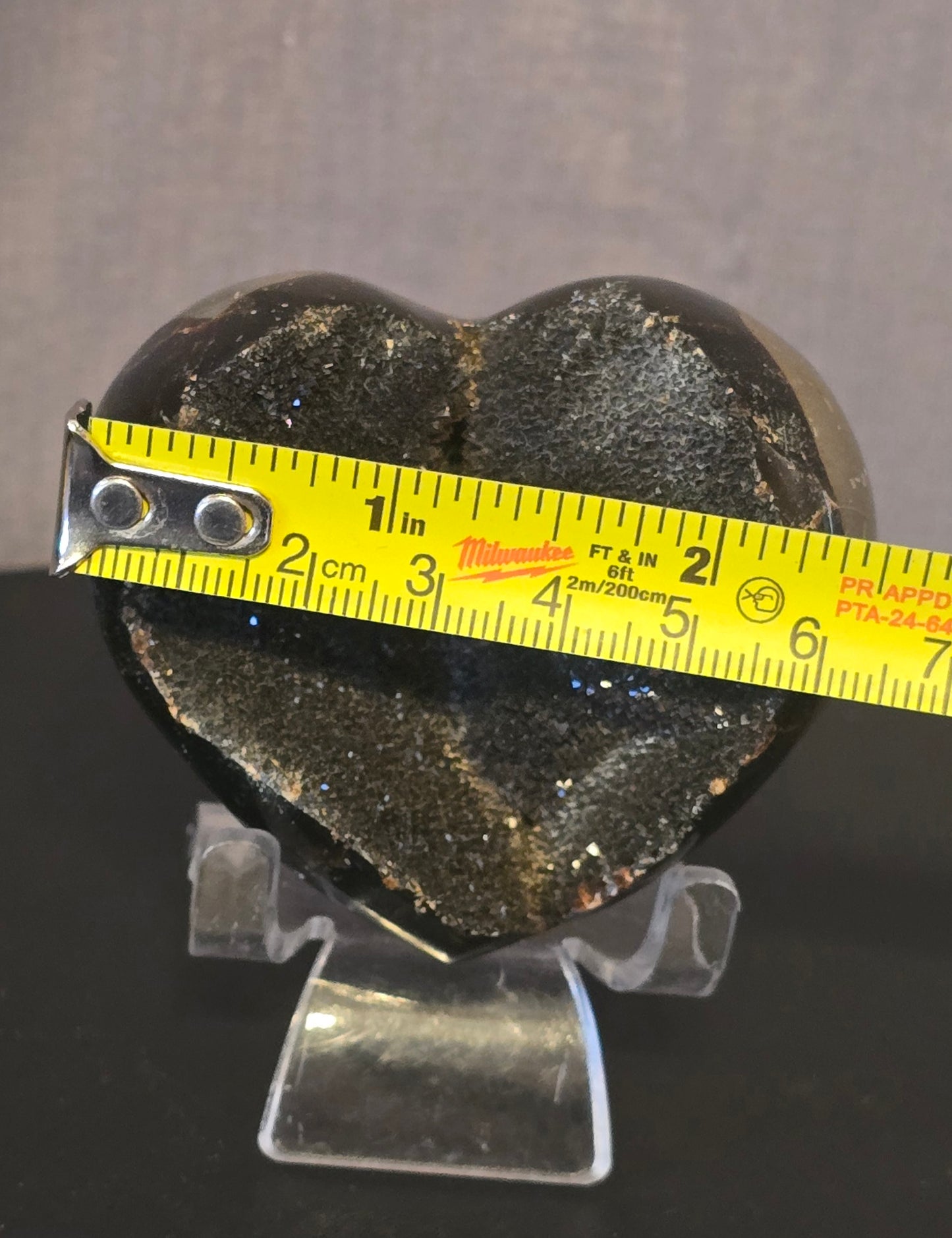 S0386 Druzy Septarian Heart
