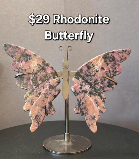 Rhodonite Butterfly