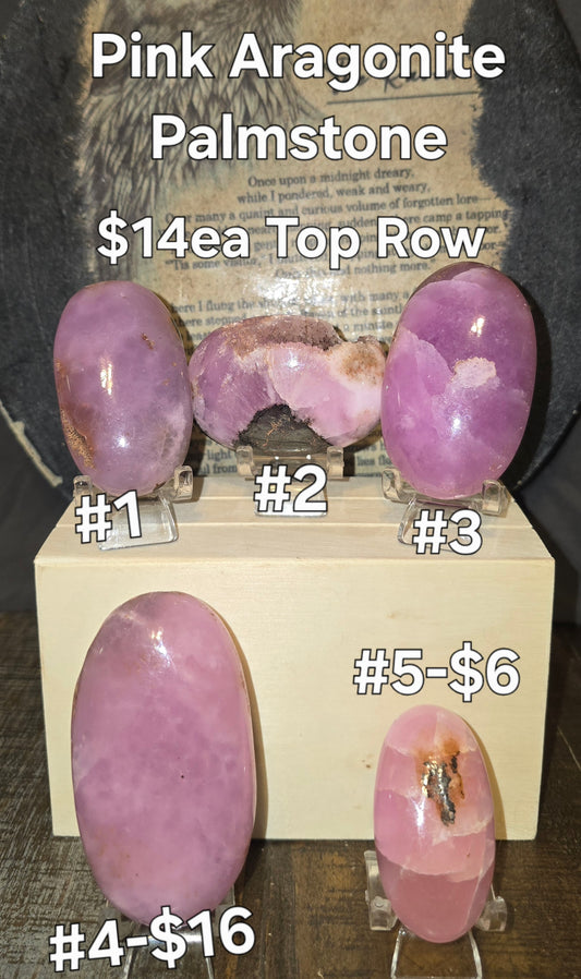S0177 Pink Aragonite Palmstone