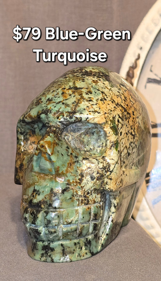 Blue-Green Turquoise Skull
